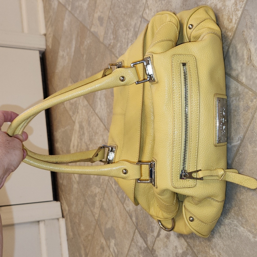 Queen & Cult yellow leather handbag